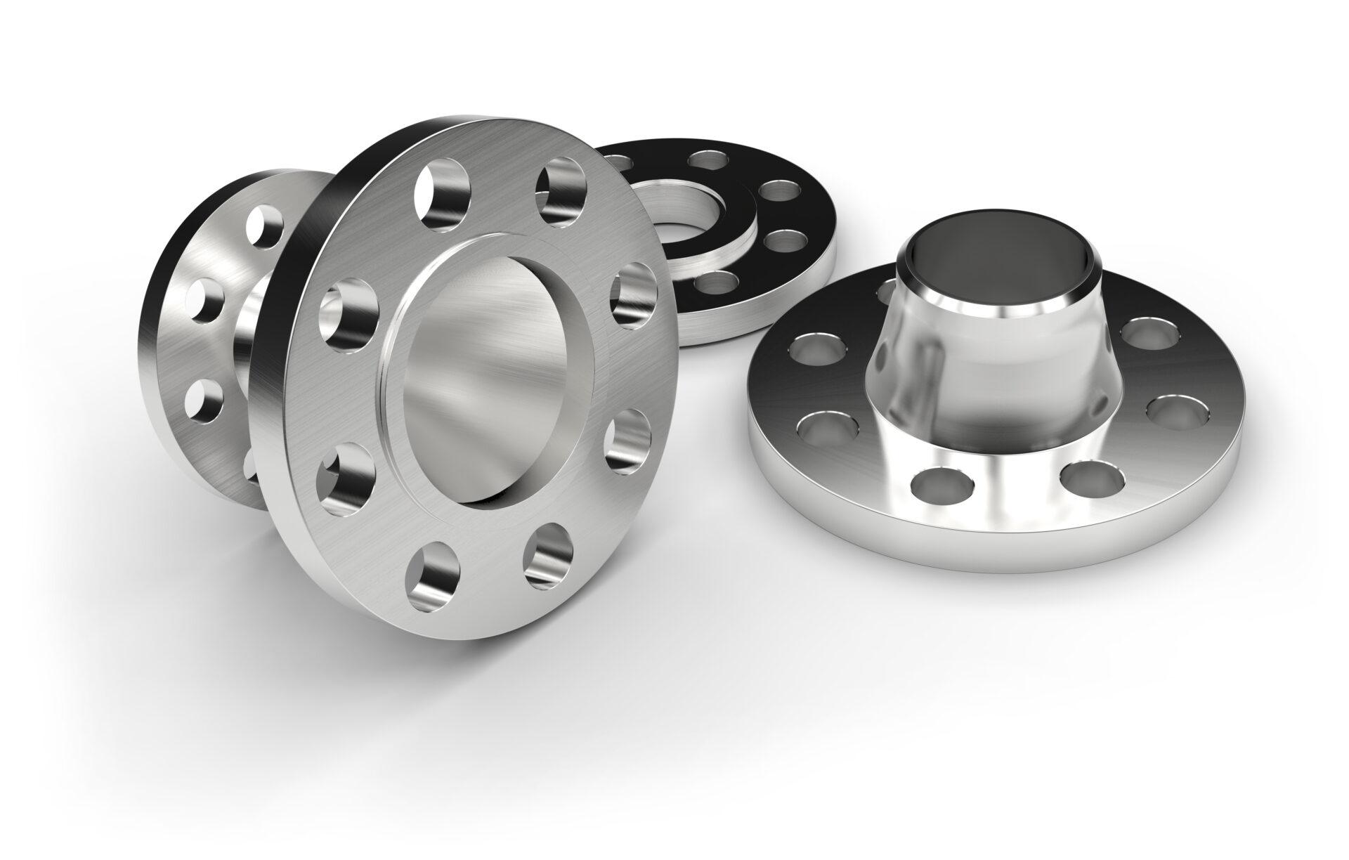 High-precision stainless steel flanges with bolt holes for industrial piping and mechanical connections – available from Bravo Bearings Langkloof